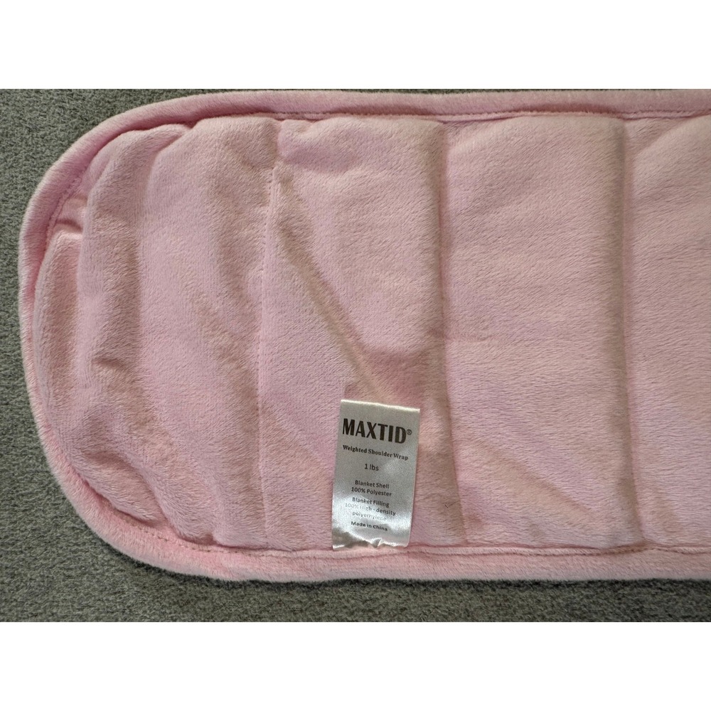 MAXTID Weighted Lap Pad Kids 1lb Pink Minky Dot Sensory Calming Blanket - Picture 9 of 11